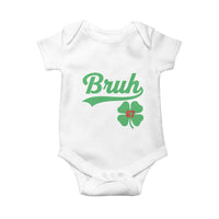 67 Bruh St Patricks Day Baby Onesie Funny Six Seven Shamrock Meme