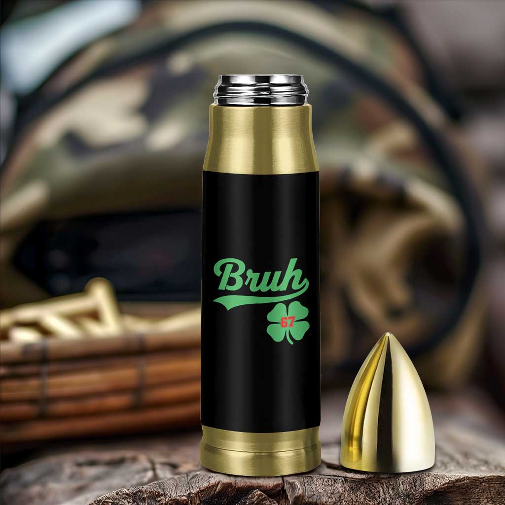67 Bruh St Patricks Day Bullet Tumbler Funny Six Seven Shamrock Meme
