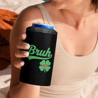 67 Bruh St Patricks Day 4 in 1 Can Cooler Tumbler Funny Six Seven Shamrock Meme