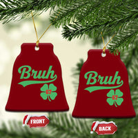 67 Bruh St Patricks Day Ceramic Ornament Funny Six Seven Shamrock Meme
