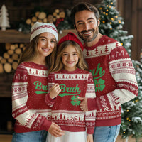 67 Bruh St Patricks Day Ugly Christmas Sweater Funny Six Seven Shamrock Meme