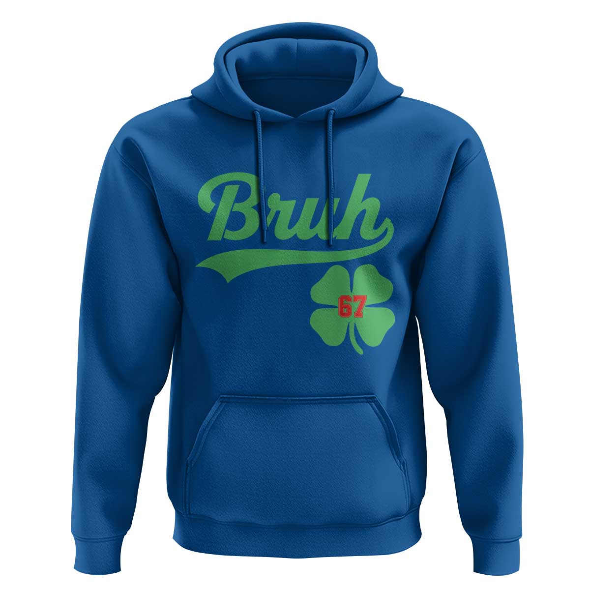 67 Bruh St Patricks Day Hoodie Funny Six Seven Shamrock Meme