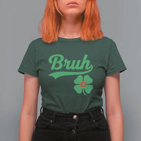 67 Bruh St Patricks Day T Shirt For Women Funny Six Seven Shamrock Meme