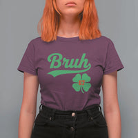 67 Bruh St Patricks Day T Shirt For Women Funny Six Seven Shamrock Meme