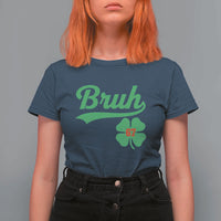 67 Bruh St Patricks Day T Shirt For Women Funny Six Seven Shamrock Meme
