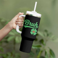 67 Bruh St Patricks Day Tumbler With Handle Funny Six Seven Shamrock Meme
