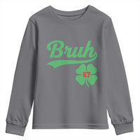 67 Bruh St Patricks Day Youth Sweatshirt Funny Six Seven Shamrock Meme