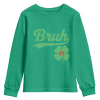 67 Bruh St Patricks Day Youth Sweatshirt Funny Six Seven Shamrock Meme