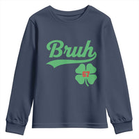 67 Bruh St Patricks Day Youth Sweatshirt Funny Six Seven Shamrock Meme