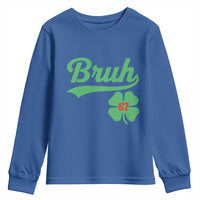 67 Bruh St Patricks Day Youth Sweatshirt Funny Six Seven Shamrock Meme