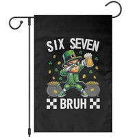 67 Bruh St Patricks Day Garden Flag Funny Six Seven Leprechaun Bruh Meme