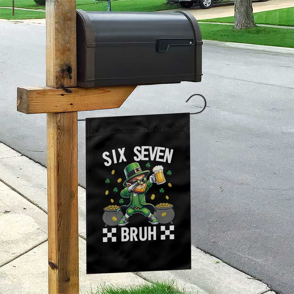 67 Bruh St Patricks Day Garden Flag Funny Six Seven Leprechaun Bruh Meme
