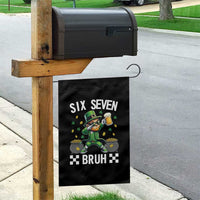 67 Bruh St Patricks Day Garden Flag Funny Six Seven Leprechaun Bruh Meme