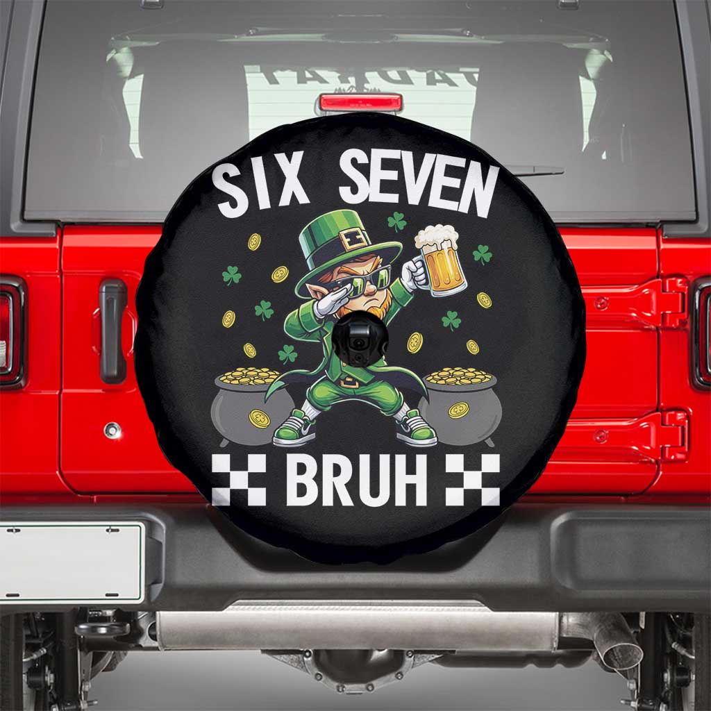 67 Bruh St Patricks Day Spare Tire Cover Funny Six Seven Leprechaun Bruh Meme
