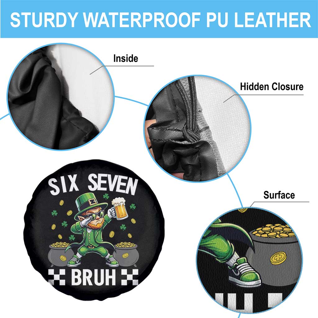 67 Bruh St Patricks Day Spare Tire Cover Funny Six Seven Leprechaun Bruh Meme