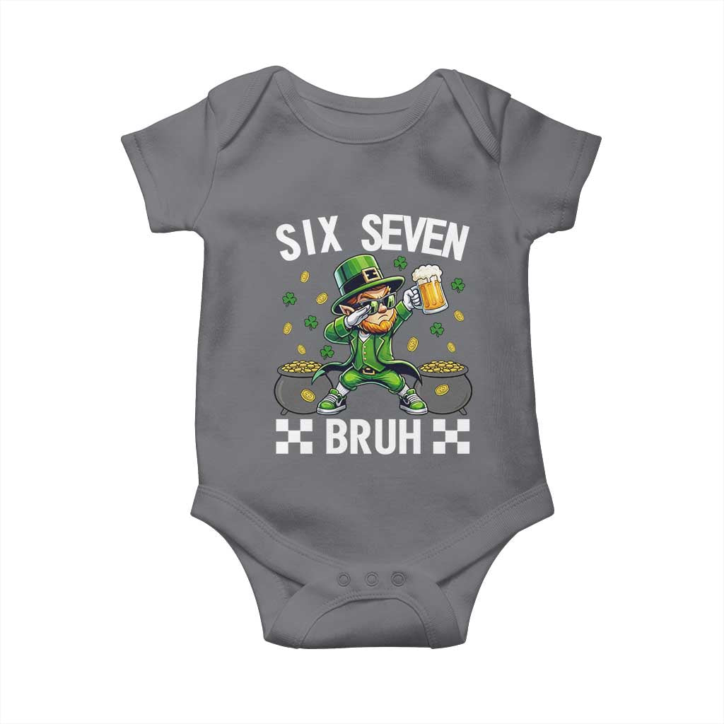 67 Bruh St Patricks Day Baby Onesie Funny Six Seven Leprechaun Bruh Meme