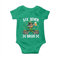67 Bruh St Patricks Day Baby Onesie Funny Six Seven Leprechaun Bruh Meme