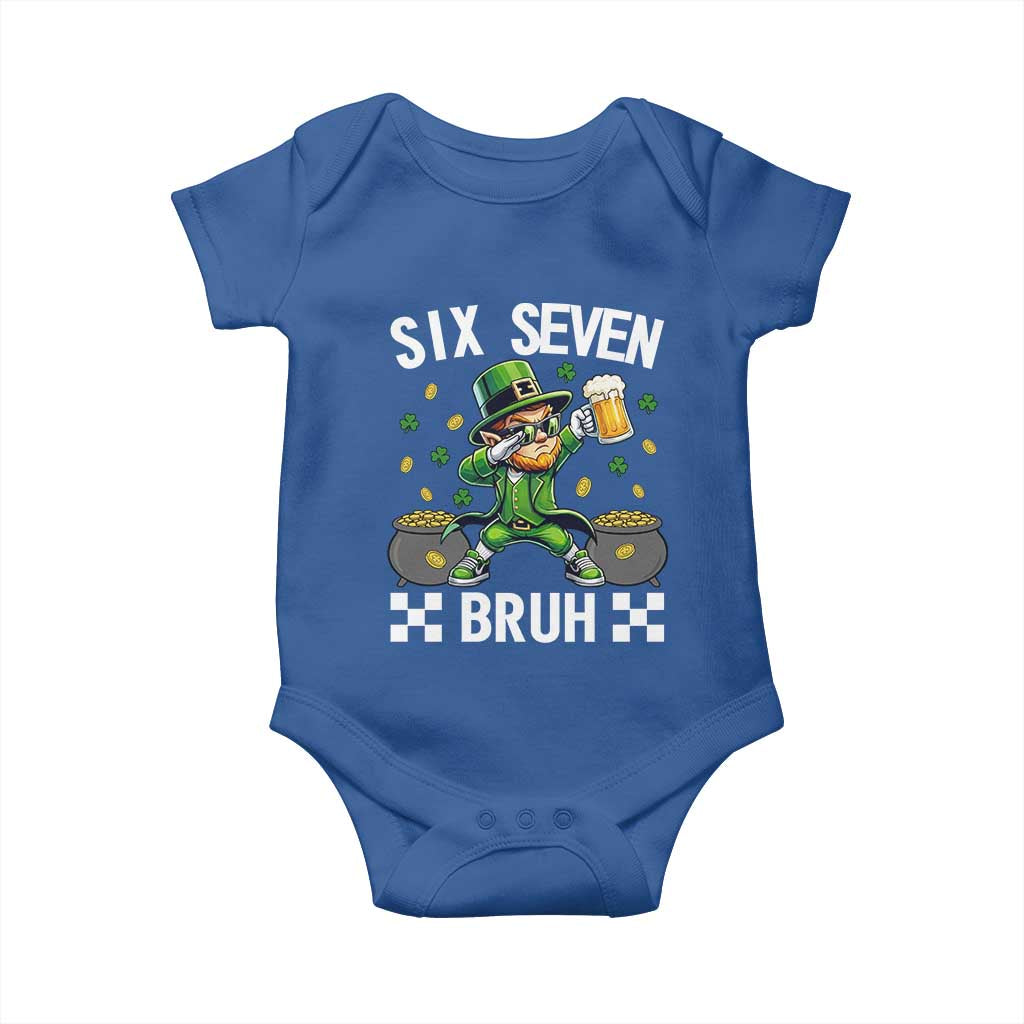67 Bruh St Patricks Day Baby Onesie Funny Six Seven Leprechaun Bruh Meme