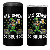67 Bruh St Patricks Day 4 in 1 Can Cooler Tumbler Funny Six Seven Leprechaun Bruh Meme