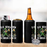 67 Bruh St Patricks Day 4 in 1 Can Cooler Tumbler Funny Six Seven Leprechaun Bruh Meme