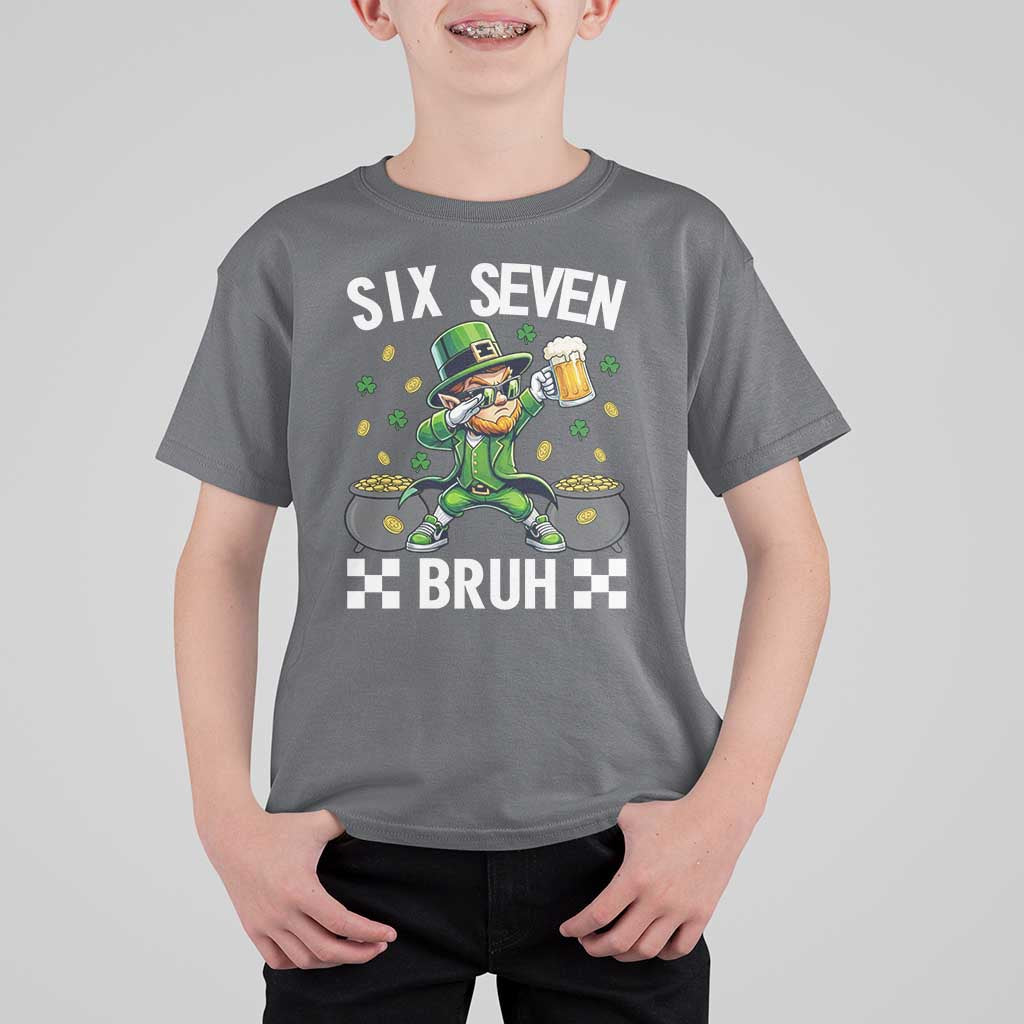 67 Bruh St Patricks Day T Shirt For Kid Funny Six Seven Leprechaun Bruh Meme