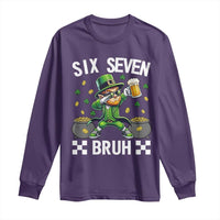 67 Bruh St Patricks Day Long Sleeve Shirt Funny Six Seven Leprechaun Bruh Meme