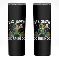 67 Bruh St Patricks Day Skinny Tumbler Funny Six Seven Leprechaun Bruh Meme