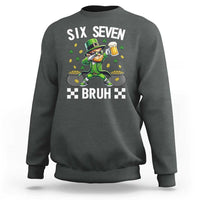 67 Bruh St Patricks Day Sweatshirt Funny Six Seven Leprechaun Bruh Meme