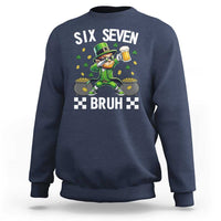 67 Bruh St Patricks Day Sweatshirt Funny Six Seven Leprechaun Bruh Meme