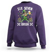 67 Bruh St Patricks Day Sweatshirt Funny Six Seven Leprechaun Bruh Meme