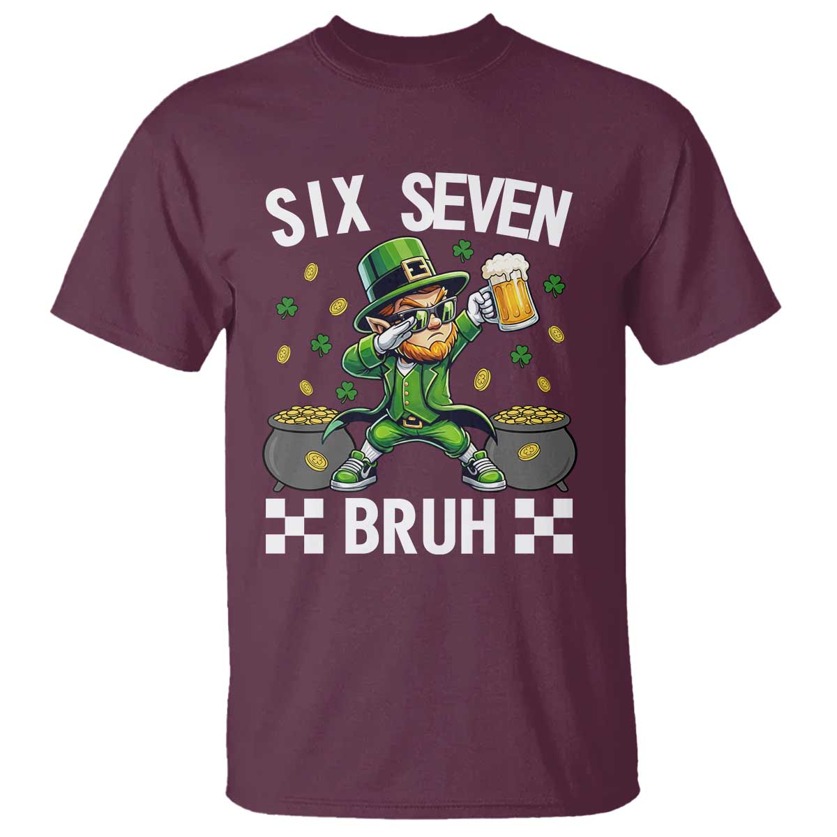 67 Bruh St Patricks Day T Shirt Funny Six Seven Leprechaun Bruh Meme