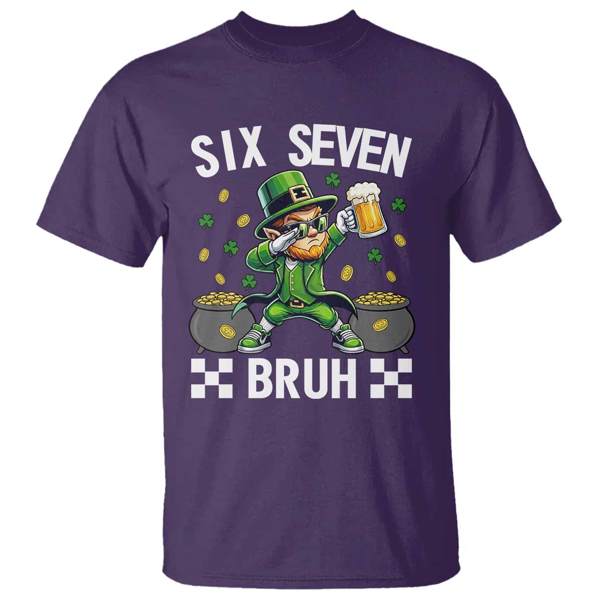 67 Bruh St Patricks Day T Shirt Funny Six Seven Leprechaun Bruh Meme