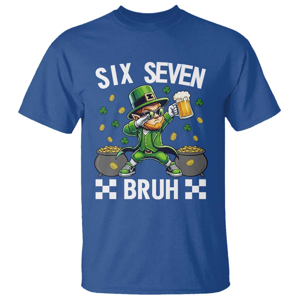 67 Bruh St Patricks Day T Shirt Funny Six Seven Leprechaun Bruh Meme