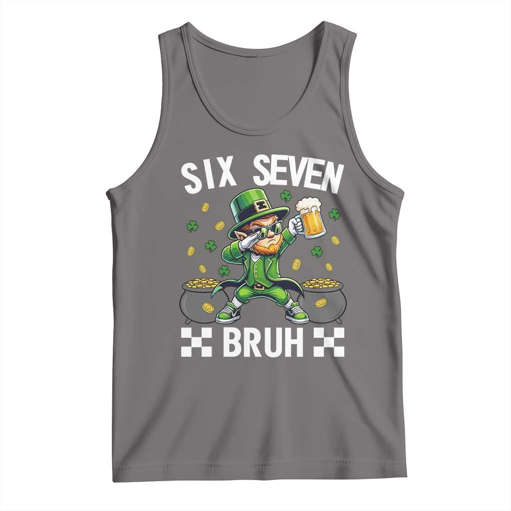 67 Bruh St Patricks Day Tank Top Funny Six Seven Leprechaun Bruh Meme
