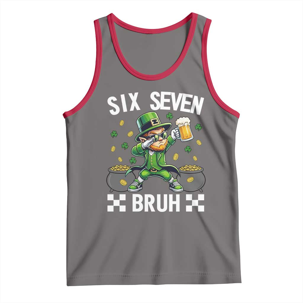 67 Bruh St Patricks Day Tank Top Funny Six Seven Leprechaun Bruh Meme