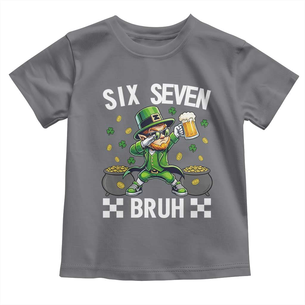 67 Bruh St Patricks Day Toddler T Shirt Funny Six Seven Leprechaun Bruh Meme