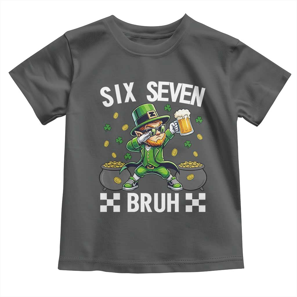 67 Bruh St Patricks Day Toddler T Shirt Funny Six Seven Leprechaun Bruh Meme