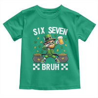 67 Bruh St Patricks Day Toddler T Shirt Funny Six Seven Leprechaun Bruh Meme