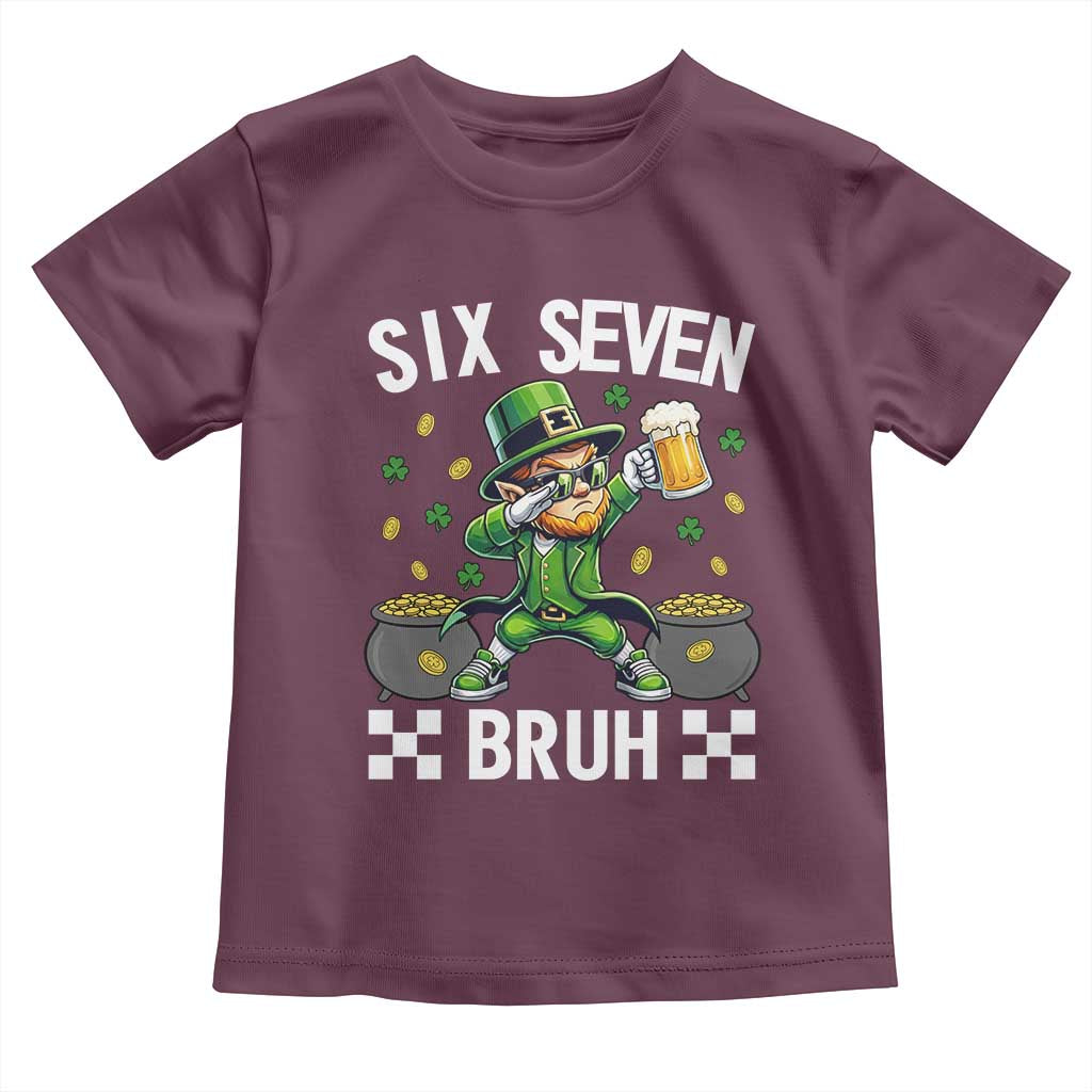 67 Bruh St Patricks Day Toddler T Shirt Funny Six Seven Leprechaun Bruh Meme