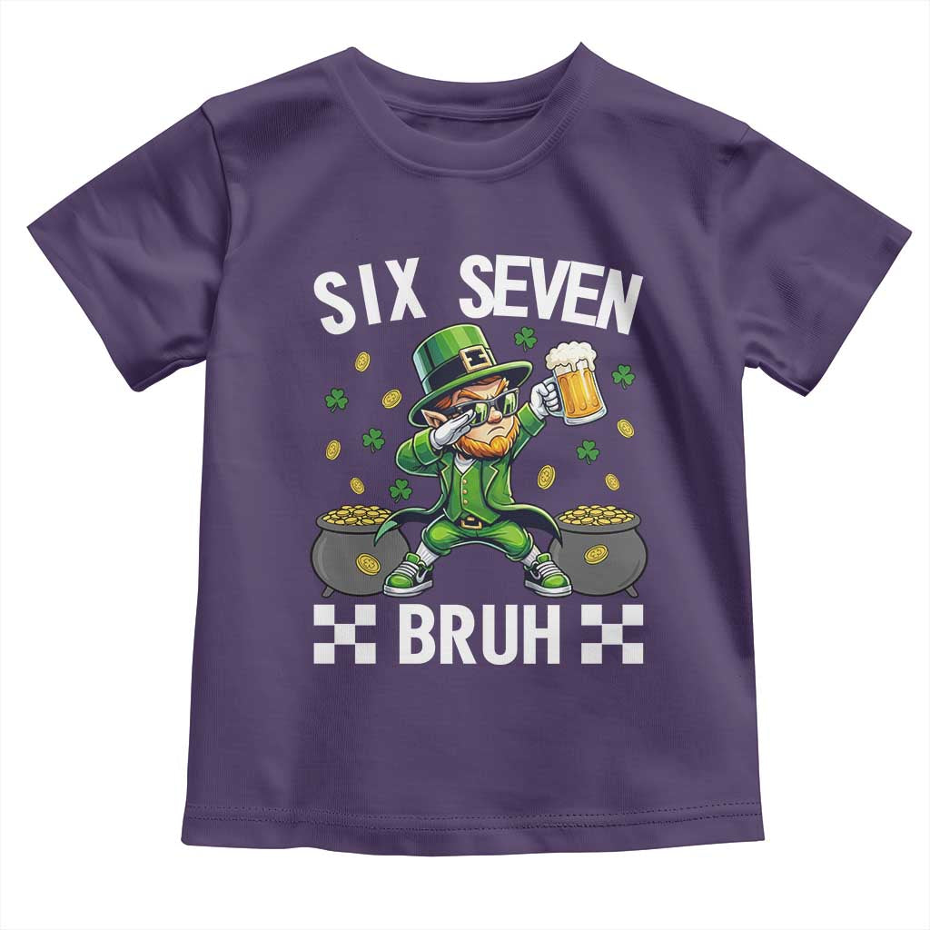 67 Bruh St Patricks Day Toddler T Shirt Funny Six Seven Leprechaun Bruh Meme