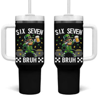 67 Bruh St Patricks Day Tumbler With Handle Funny Six Seven Leprechaun Bruh Meme