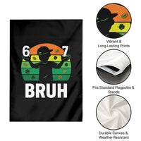 67 Bruh St Patricks Day Garden Flag Funny Six Seven Boys Kids Meme