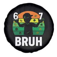 67 Bruh St Patricks Day Spare Tire Cover Funny Six Seven Boys Kids Meme