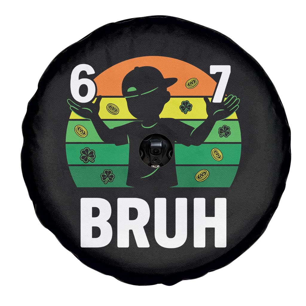 67 Bruh St Patricks Day Spare Tire Cover Funny Six Seven Boys Kids Meme