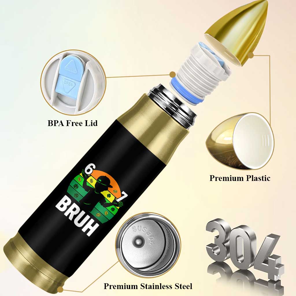 67 Bruh St Patricks Day Bullet Tumbler Funny Six Seven Boys Kids Meme