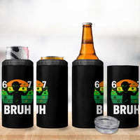 67 Bruh St Patricks Day 4 in 1 Can Cooler Tumbler Funny Six Seven Boys Kids Meme
