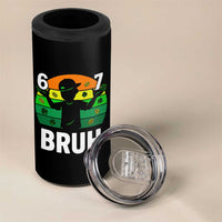 67 Bruh St Patricks Day 4 in 1 Can Cooler Tumbler Funny Six Seven Boys Kids Meme