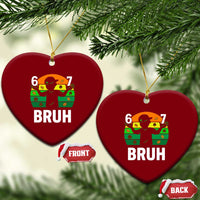 67 Bruh St Patricks Day Ceramic Ornament Funny Six Seven Boys Kids Meme