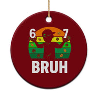 67 Bruh St Patricks Day Ceramic Ornament Funny Six Seven Boys Kids Meme