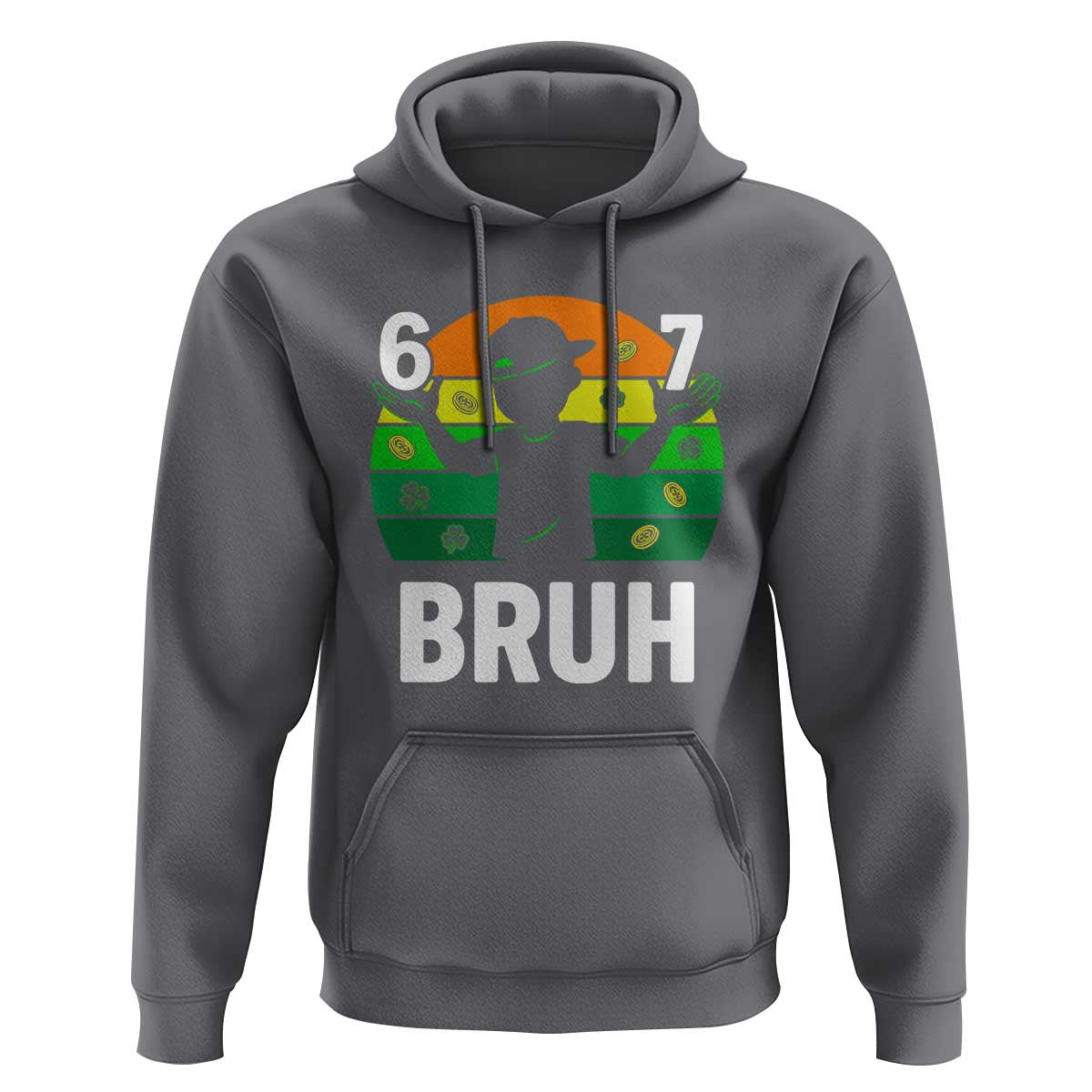 67 Bruh St Patricks Day Hoodie Funny Six Seven Boys Kids Meme
